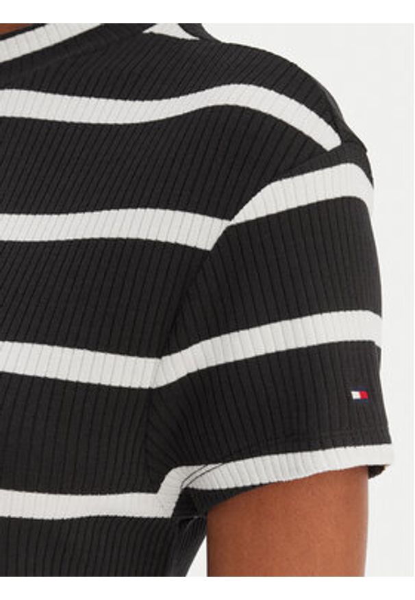 TOMMY HILFIGER - Tommy Hilfiger Sukienka codzienna WW0WW47860 Czarny Slim Fit. Okazja: na co dzień. Kolor: czarny. Materiał: wiskoza. Typ sukienki: proste. Styl: casual