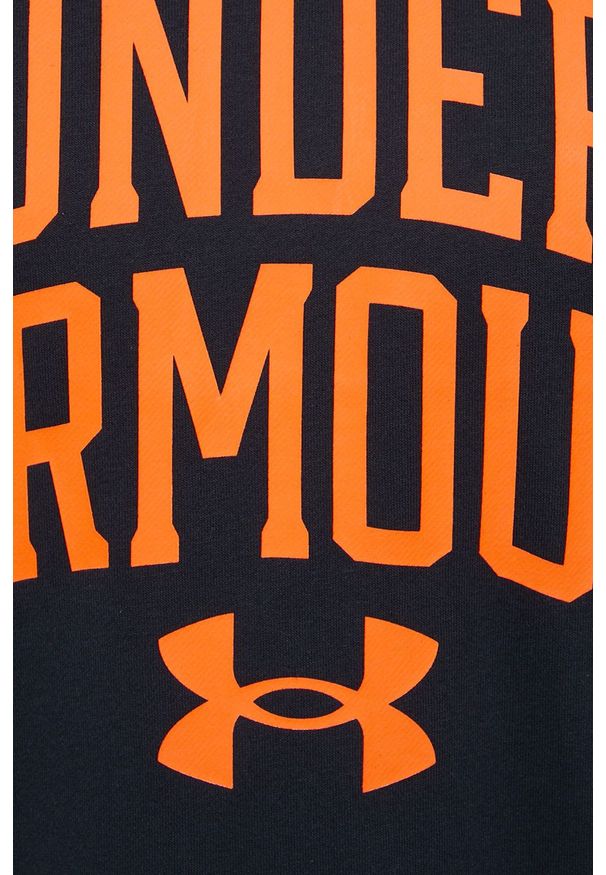 Under Armour Bluza 1361561 męska kolor czarny z nadrukiem. Okazja: na co dzień. Kolor: czarny. Materiał: dzianina. Wzór: nadruk. Styl: casual