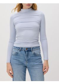 Reserved - Longsleeve z włóknami bambusowymi - jasnoniebieski. Kolor: niebieski. Materiał: włókno. Długość rękawa: długi rękaw #1