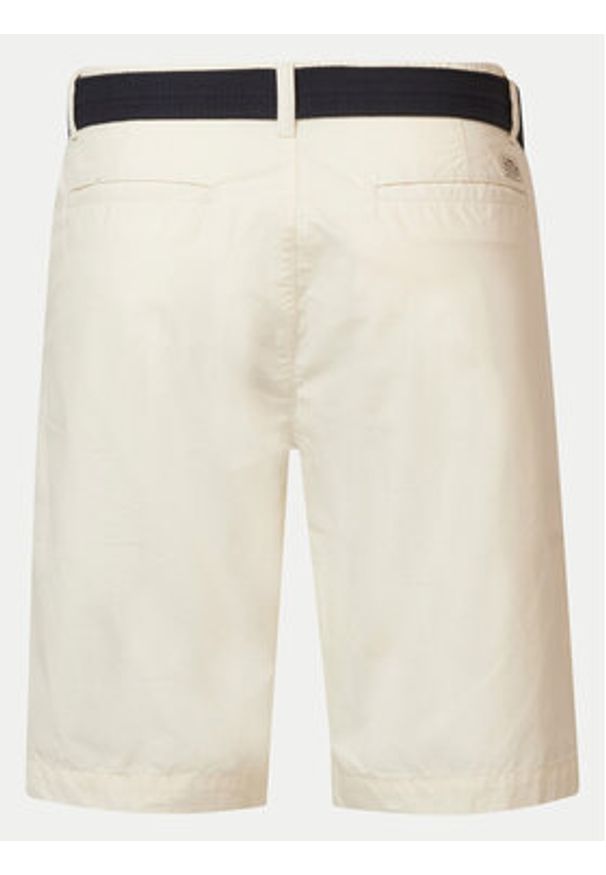 Petrol Industries Szorty materiałowe M-1040-SHO501 Biały Slim Fit. Kolor: biały. Materiał: bawełna