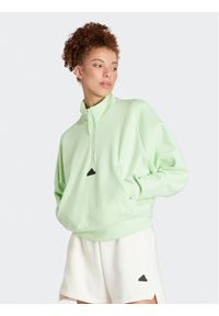 Adidas - adidas Bluza Z.N.E. IS3922 Zielony Loose Fit. Kolor: zielony. Materiał: bawełna, syntetyk