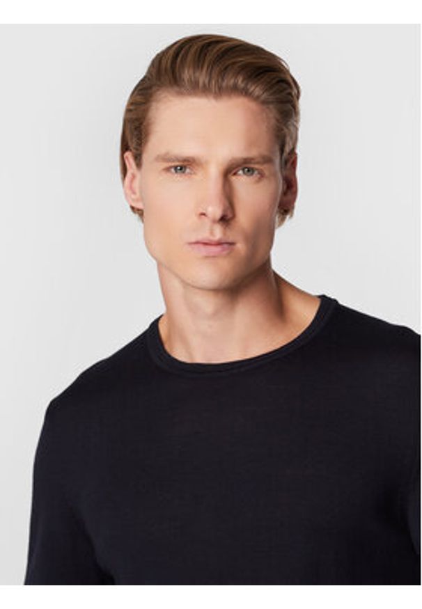 JOOP! Sweter 17 Jk-01Denny 30033516 Granatowy Regular Fit. Kolor: niebieski. Materiał: wełna