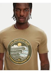 Quiksilver T-Shirt Ev Three Seas Ss EQYZT08051 Khaki Regular Fit. Kolor: brązowy. Materiał: bawełna #3