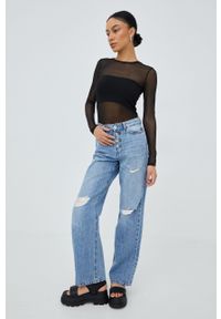 only - Only jeansy damskie high waist. Stan: podwyższony. Kolor: niebieski #3