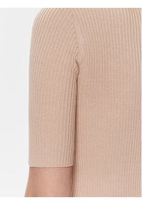 Pinko Sweter Tritone Maglia . 102017 A1KW Beżowy Slim Fit. Kolor: beżowy. Materiał: bawełna #5
