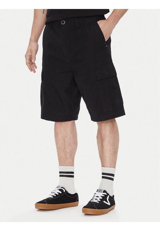Volcom Szorty materiałowe Strange Tripper A0912502 Czarny Loose Fit. Kolor: czarny. Materiał: bawełna