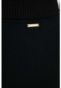 MICHAEL Michael Kors spódnica wełniana kolor czarny midi ołówkowa. Kolor: czarny. Materiał: wełna #3