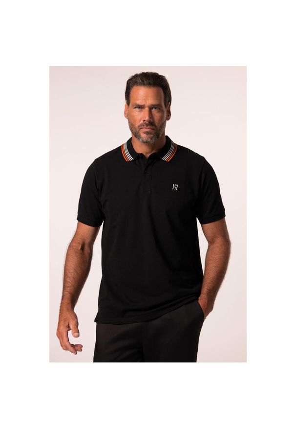 JAY-PI - Męska Koszulka polo FLEXNAMIC® outdoor rękaw 1/2 do roz. 7XL. Typ kołnierza: polo. Kolekcja: plus size. Kolor: czarny. Materiał: elastan, bawełna, materiał
