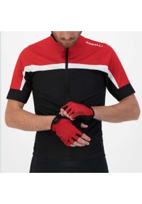 ROGELLI - Rękawiczki rowerowe męskie Rogelli CORE. Kolor: czerwony, czarny, wielokolorowy
