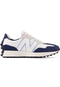 Buty męskie New Balance MS327NF – granatowe. Okazja: na co dzień. Kolor: niebieski. Materiał: syntetyk, materiał, guma, zamsz, skóra. Szerokość cholewki: normalna #1