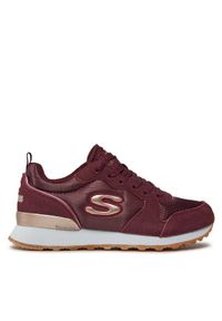 skechers - Skechers Sneakersy Goldn Gurl 111/BURG Bordowy. Kolor: czerwony. Materiał: materiał #1