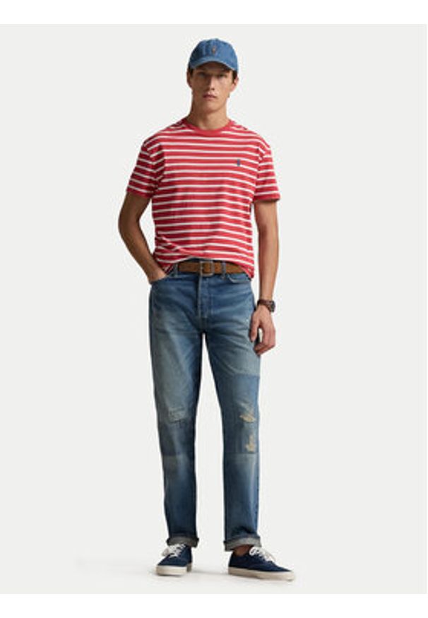 Polo Ralph Lauren T-Shirt 710938134005 Czerwony Slim Fit. Typ kołnierza: polo. Kolor: czerwony. Materiał: bawełna