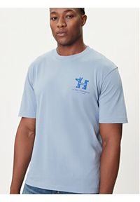 Hugo - HUGO T-Shirt Nedix 50543483 Błękitny Regular Fit. Kolor: niebieski. Materiał: bawełna #3