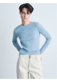 mango - Mango Sweter Brule 87063286 Błękitny Regular Fit. Kolor: niebieski. Materiał: syntetyk