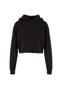 Krótkia damska bluza z kapturem w oversize'owym fasonie Urban Classics. Typ kołnierza: kaptur. Kolor: czarny. Materiał: poliester, bawełna. Długość: krótkie #1