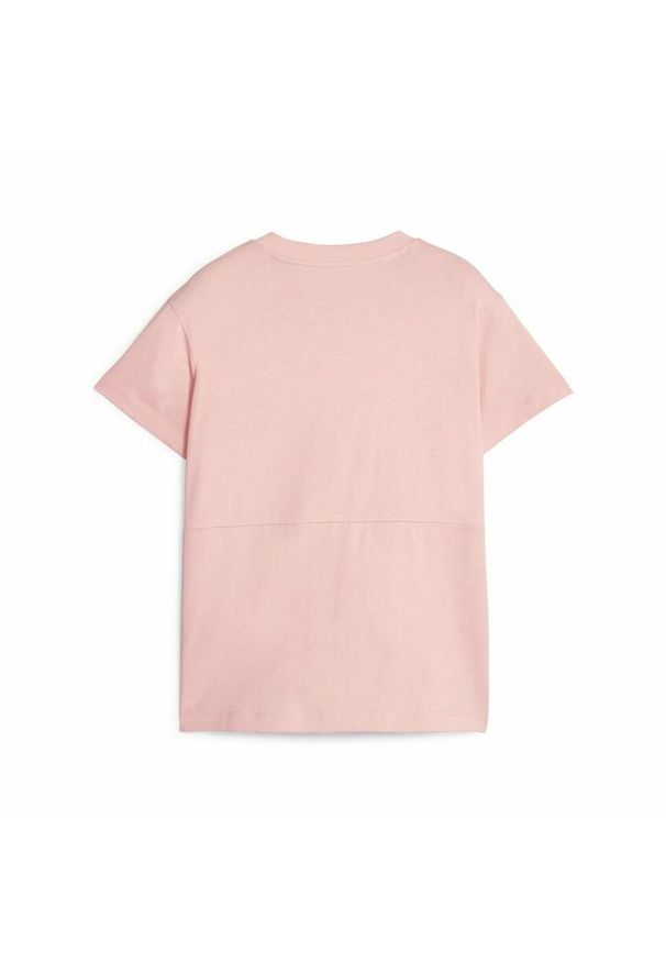 Koszulka sportowa dla dzieci Puma z krótkim rękawem Puma Power Colorblock. Kolor: różowy. Długość rękawa: krótki rękaw. Długość: krótkie