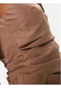 Pinko Bluzka Nosiola 102780 Y3LE Brązowy Slim Fit. Kolor: brązowy. Materiał: syntetyk