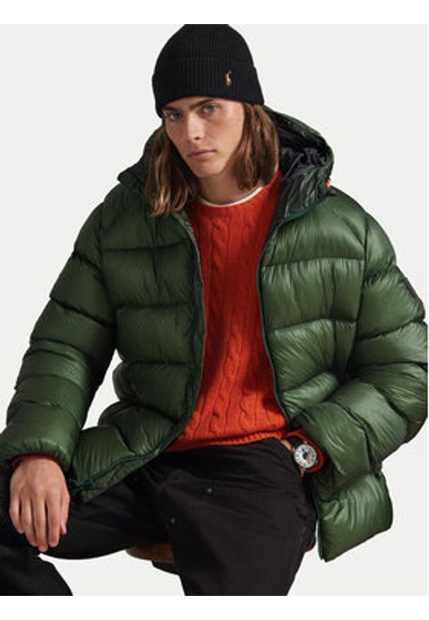 Polo Ralph Lauren Kurtka puchowa 710968113001 Zielony Regular Fit. Typ kołnierza: polo. Kolor: zielony. Materiał: syntetyk