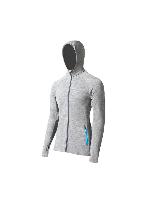 FJORK MERINO - Kurtka męska Merino Ultra 300. Kolor: szary. Materiał: elastan, wełna. Długość rękawa: długi rękaw. Długość: długie. Sezon: zima. Sport: bieganie, fitness