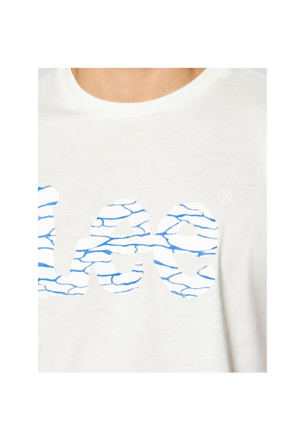 Lee - MĘSKI T-SHIRT LEE WOBBLY LOGO TEE ECRU L65QAINQ 112116129