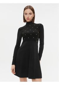 Sukienka dzianinowa Gaudi. Kolor: czarny. Materiał: dzianina