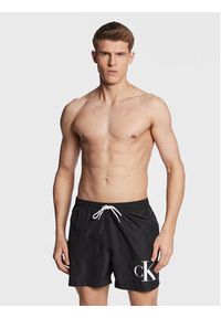Calvin Klein Swimwear Szorty kąpielowe KM0KM00849 Czarny Regular Fit. Kolor: czarny. Materiał: syntetyk