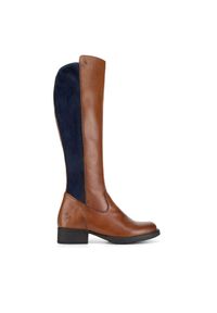 Rieker Kozaki Z9591-23 Brązowy. Kolor: brązowy. Materiał: skóra
