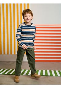 Sinsay - Spodnie straight leg z kieszeniami cargo - zielony. Kolor: zielony #1