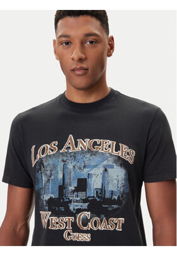 Guess T-Shirt M5BI02 K8FQ4 Czarny Regular Fit. Kolor: czarny. Materiał: bawełna