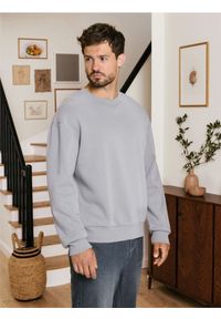 Sinsay - Bluza basic comfort fit - szary. Kolor: szary