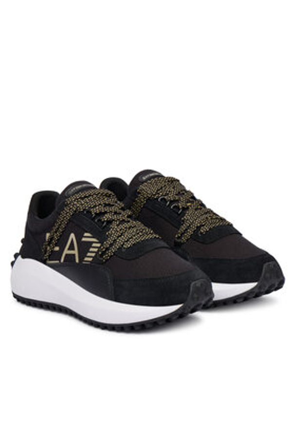 EA7 Emporio Armani Sneakersy 7X000355 AF18869 MC021 Czarny. Kolor: czarny. Materiał: materiał