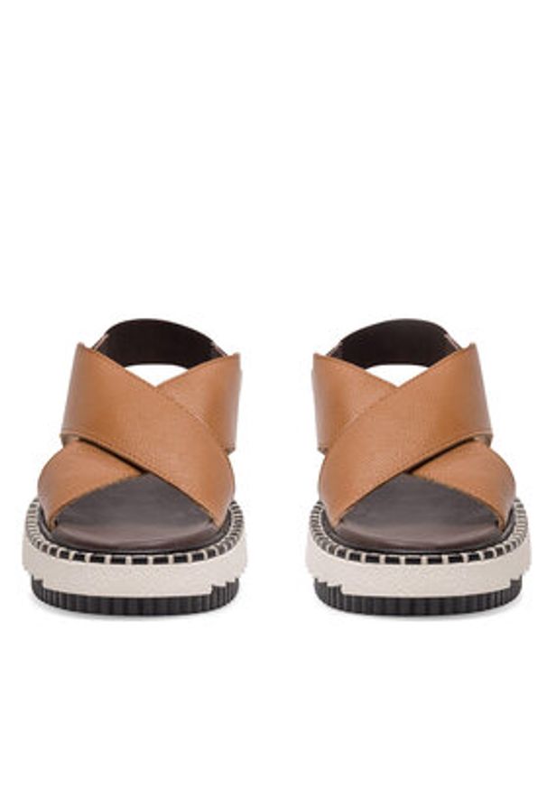 Badura Sandały BEKI-01W3-003 Brązowy. Kolor: brązowy. Materiał: skóra