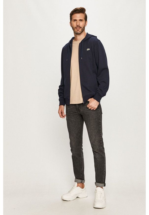 Lacoste - Bluza. Okazja: na co dzień. Kolor: niebieski. Styl: casual