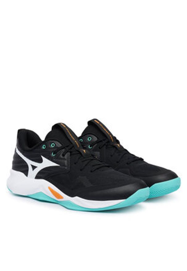 Mizuno Buty halowe Wave Momentum Pro V1GA2540 Czarny. Kolor: czarny. Materiał: skóra. Model: Mizuno Wave