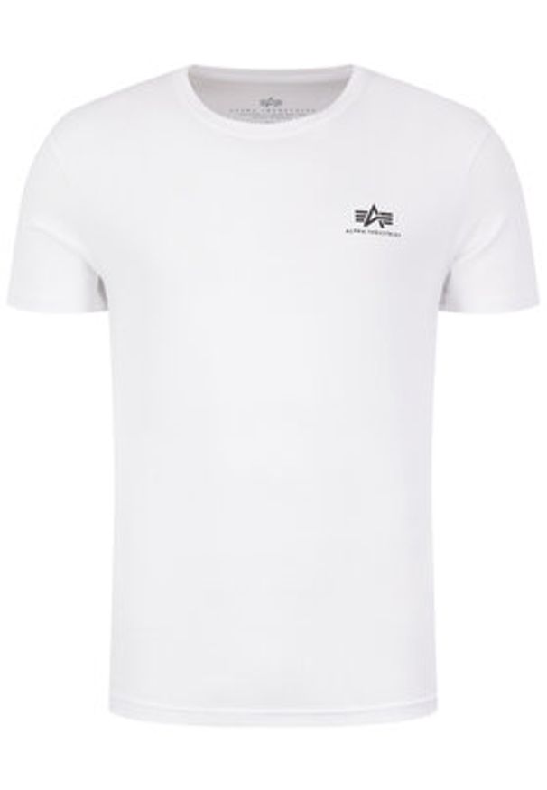Alpha Industries T-Shirt Basic 188505 Biały Regular Fit. Kolor: biały. Materiał: bawełna