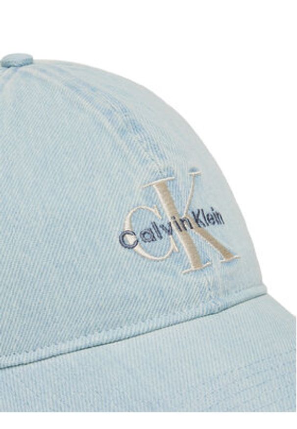 Calvin Klein Jeans Czapka z daszkiem Monologo LV04G5007G Niebieski. Kolor: niebieski. Materiał: bawełna