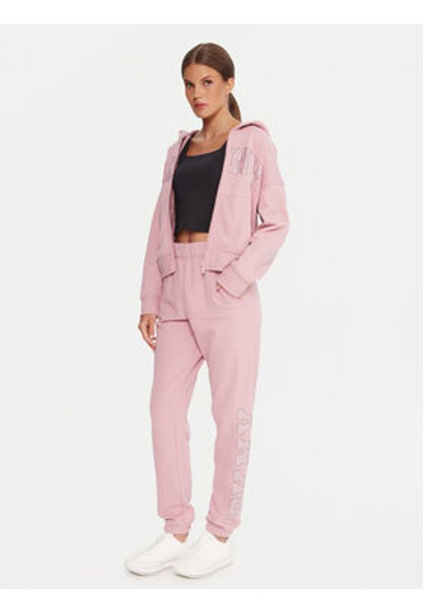 DKNY Sport Spodnie dresowe DP5P3737 Różowy Regular Fit. Kolor: różowy. Materiał: syntetyk, bawełna