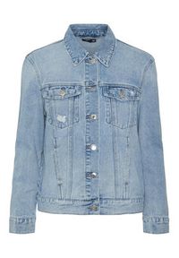 Vero Moda Kurtka jeansowa Zorica 10279789 Błękitny Regular Fit. Kolor: niebieski. Materiał: bawełna