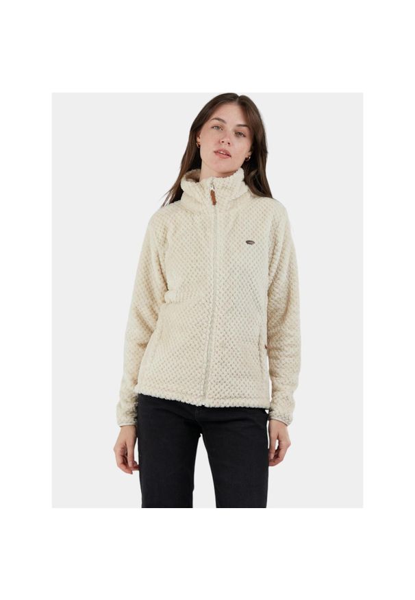FUNDANGO - Bluza Polarowa Damska Fundango Shiren. Kolor: żółty. Materiał: polar. Sport: turystyka piesza