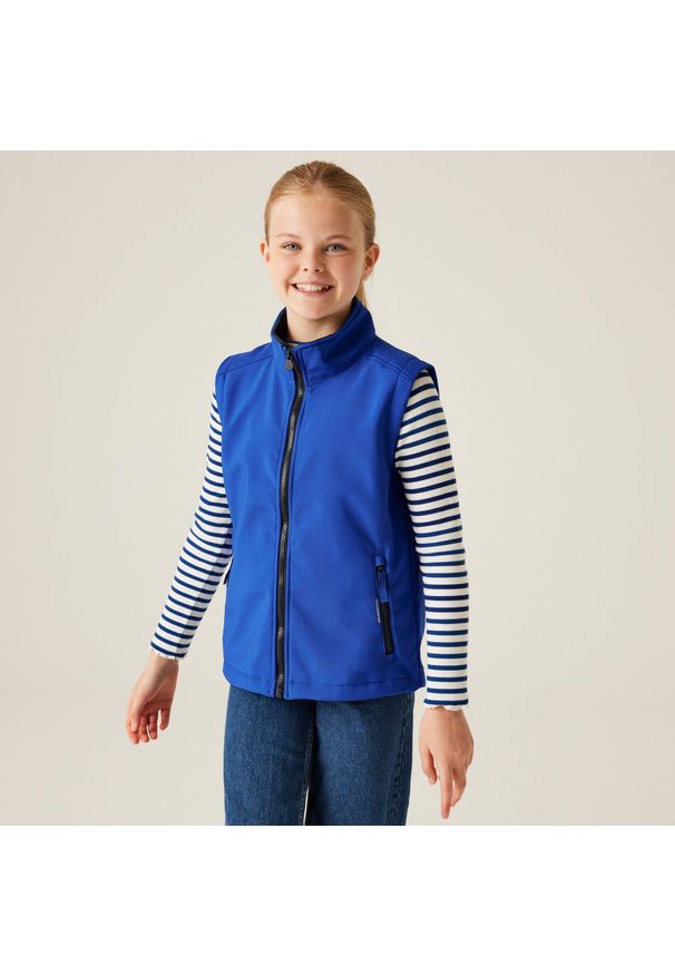 Regatta - Kamizelka softshell Kids Ablaze. Kolor: niebieski. Materiał: softshell