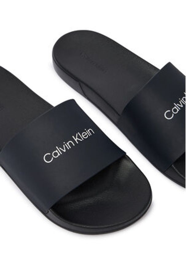 Calvin Klein Klapki Ess Slide Monobrand Cv HM0HM02107 Granatowy. Kolor: niebieski. Materiał: syntetyk