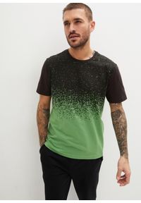 bonprix - T-shirt z bawełny organicznej. Kolor: zielony. Materiał: bawełna
