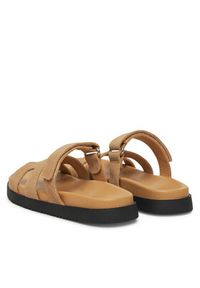 DeeZee Klapki DZ-S1 Beżowy. Kolor: beżowy. Materiał: zamsz, skóra #6