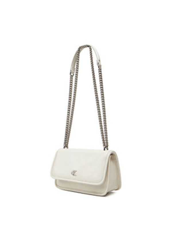 Calvin Klein Jeans Torebka Chain Mini Ew Flap LV04K3085G Écru. Materiał: skórzane