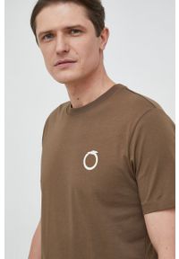 Trussardi Jeans - Trussardi t-shirt bawełniany kolor zielony z nadrukiem. Kolor: zielony. Materiał: bawełna. Wzór: nadruk #5