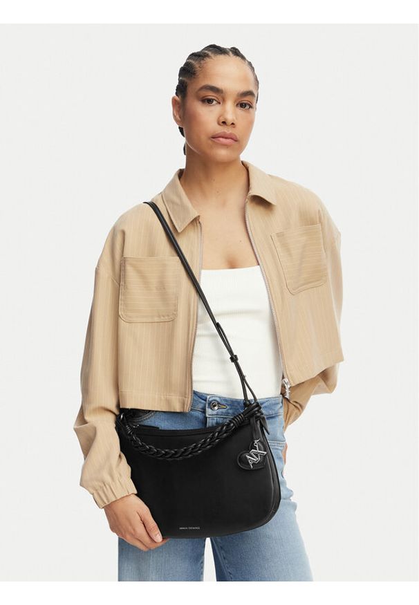 Armani Exchange Torebka XW002593 AF21428 UC001 Czarny. Kolor: czarny. Materiał: skórzane