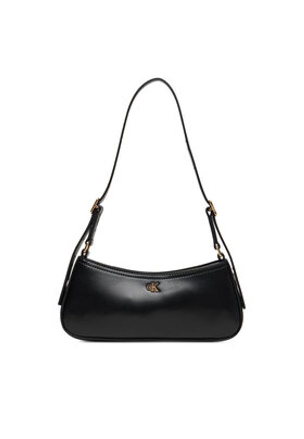 Calvin Klein Torebka Ck Small Shoulder Bag LV04F3170G Czarny. Kolor: czarny. Materiał: skórzane