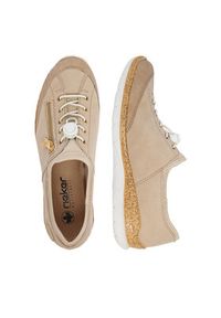 Rieker Sneakersy CEO-N42F1-60 Beżowy. Kolor: beżowy. Materiał: zamsz, skóra #2