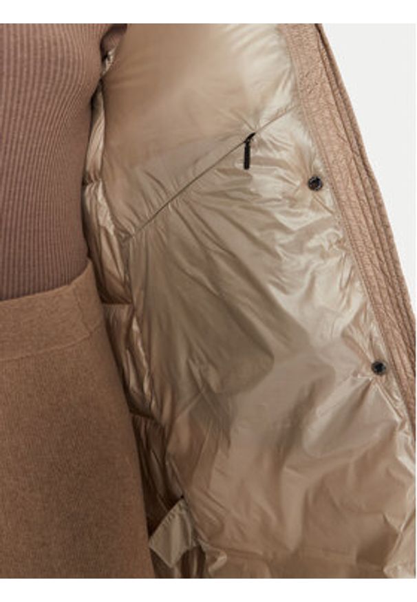 Hetrego - Hetregó Płaszcz zimowy Karen 8N605 Beżowy Regular Fit. Kolor: beżowy. Materiał: syntetyk. Sezon: zima