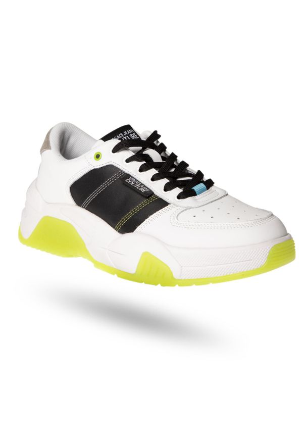 Versace Jeans Couture - Sneakersy męskie skórzane VERSACE JEANS COUTURE. Materiał: skóra